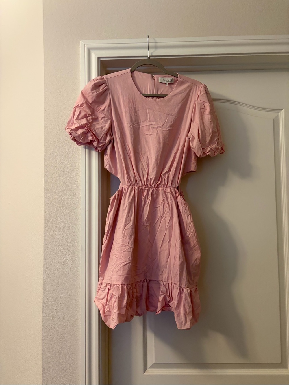 WAYF Pink Cutout Ruffle Mini Dress - Picture 4 of 6